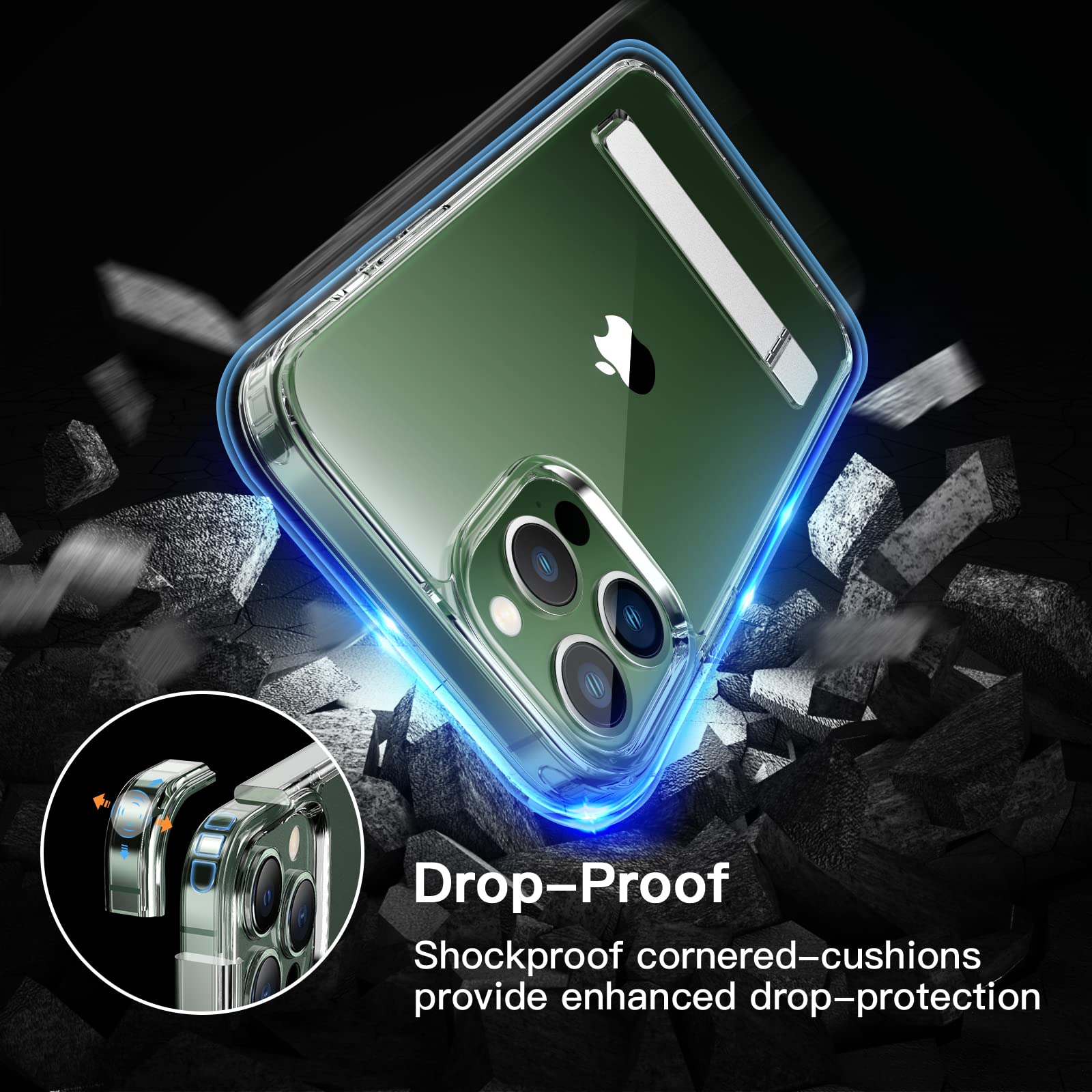 Amazon.com: JETech Kickstand Case for iPhone 13 Pro, 6.1